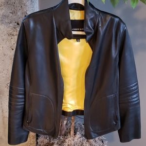 Andrew Marc leather biker jacket